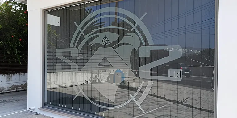 Security Absolute Services - window decal Emba Paphos